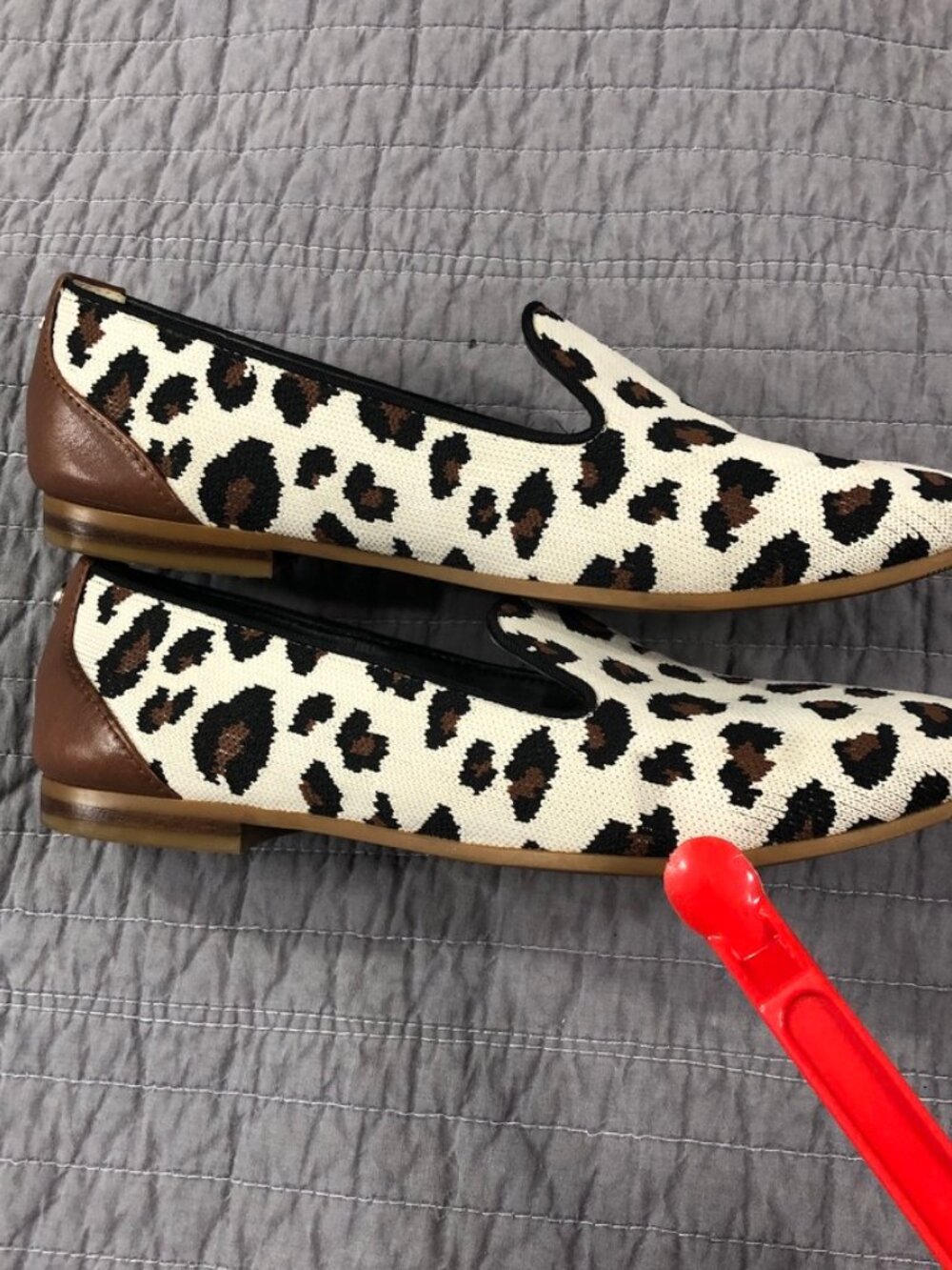 Cole Haan Women 8.5 Grand Series Cheetah Leopard Knit Loafers Flats - Picture 14 of 16